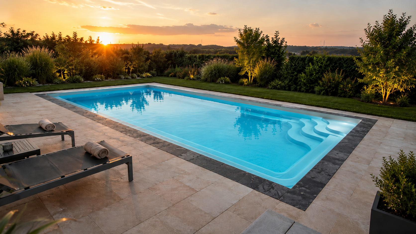 Poolanlage im Garten